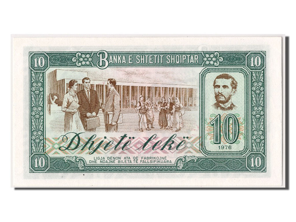 Billete, 10 Lekë, 1976, Albania, UNC