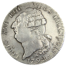 Coin, France, Écu de 6 livres françois, ECU, 6 Livres, 1792, Rouen, EF(40-45)