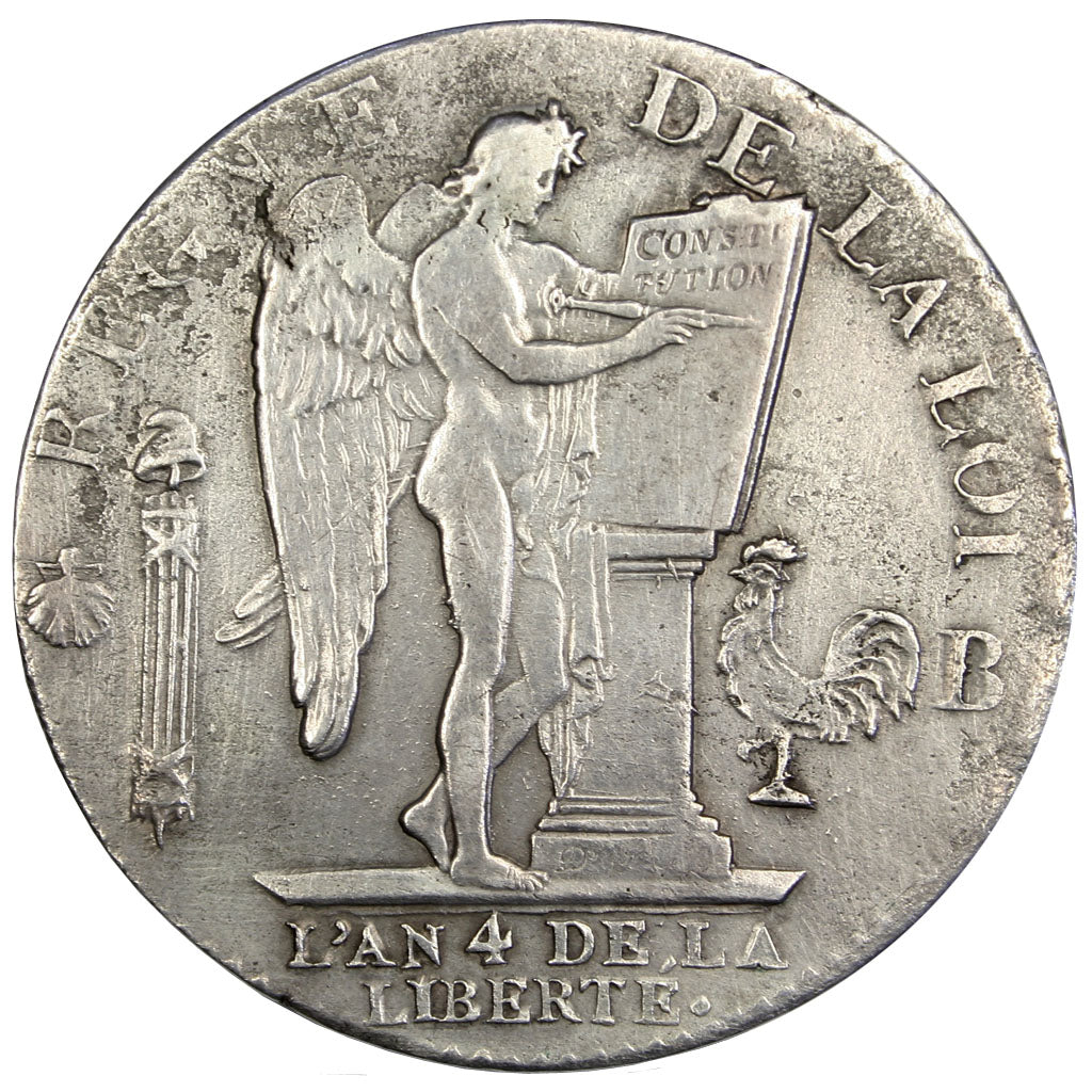 Coin, France, Écu de 6 livres françois, ECU, 6 Livres, 1792, Rouen, EF(40-45)
