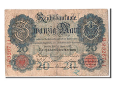 Germany, 20 Mark, 1910, KM #40b, 1910-04-21, VF(20-25), B.9326711