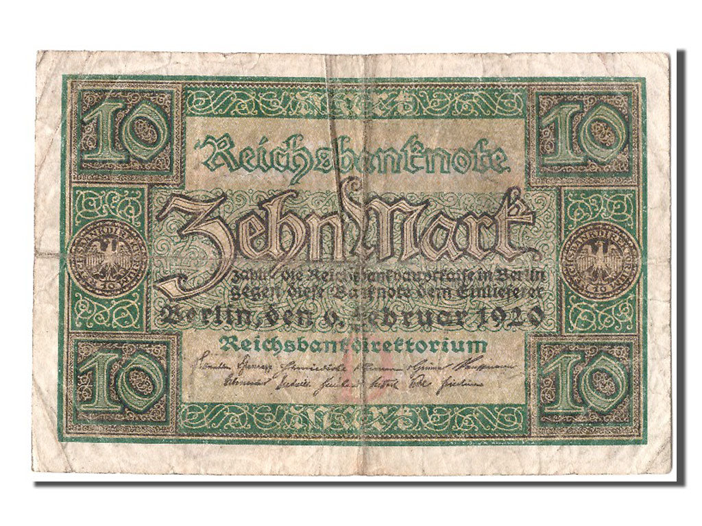 Banconote, Germania, 10 Mark, 1920, 1910-02-06, MB