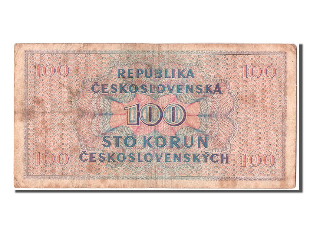 Czechoslovakia, 100 Korun, 1945, KM #67a, 1945-05-16, VF(30-35), Z13230