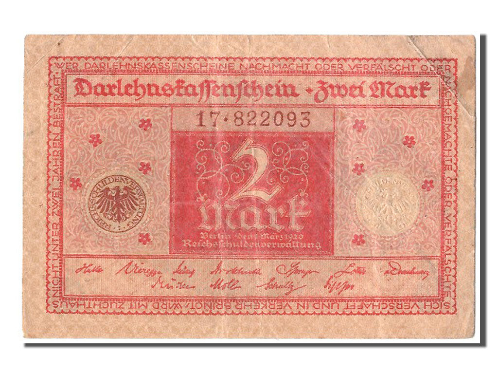Banknot, Niemcy, 2 Mark, 1920, 1920-03-01, EF(40-45)
