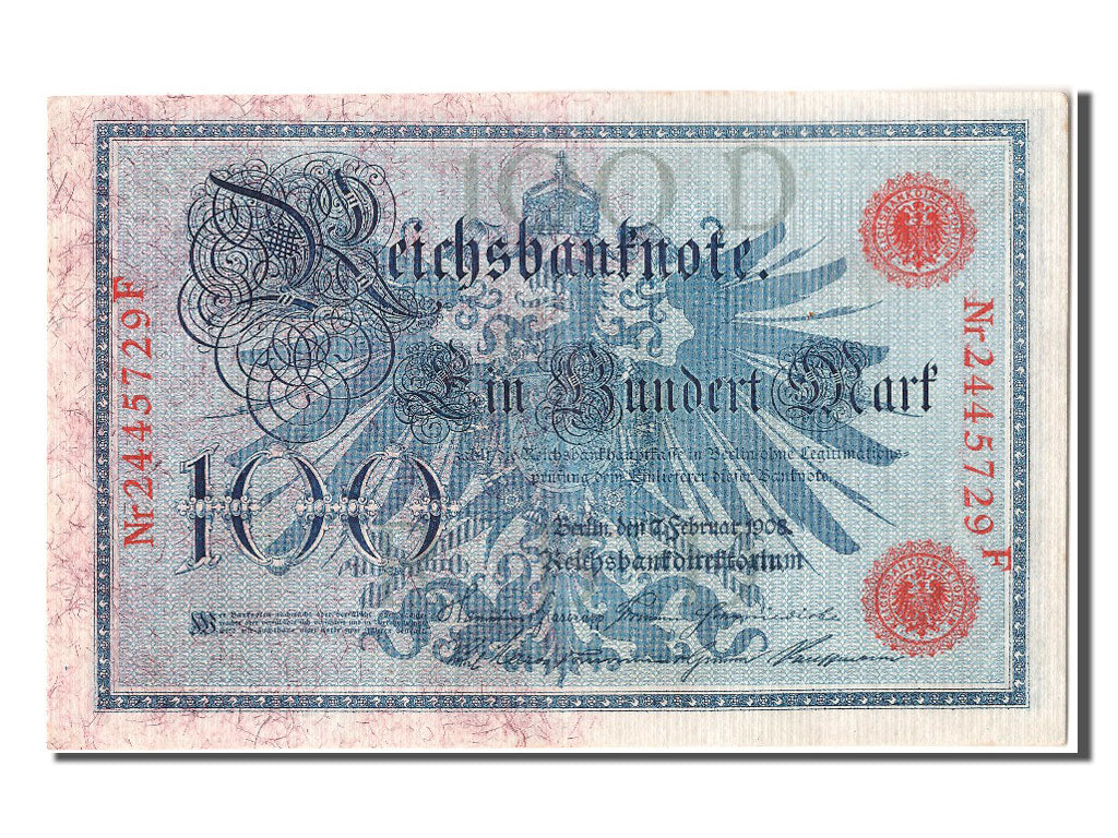 Biljet, Duitsland, 100 Mark, 1908, 1908-02-07, SUP