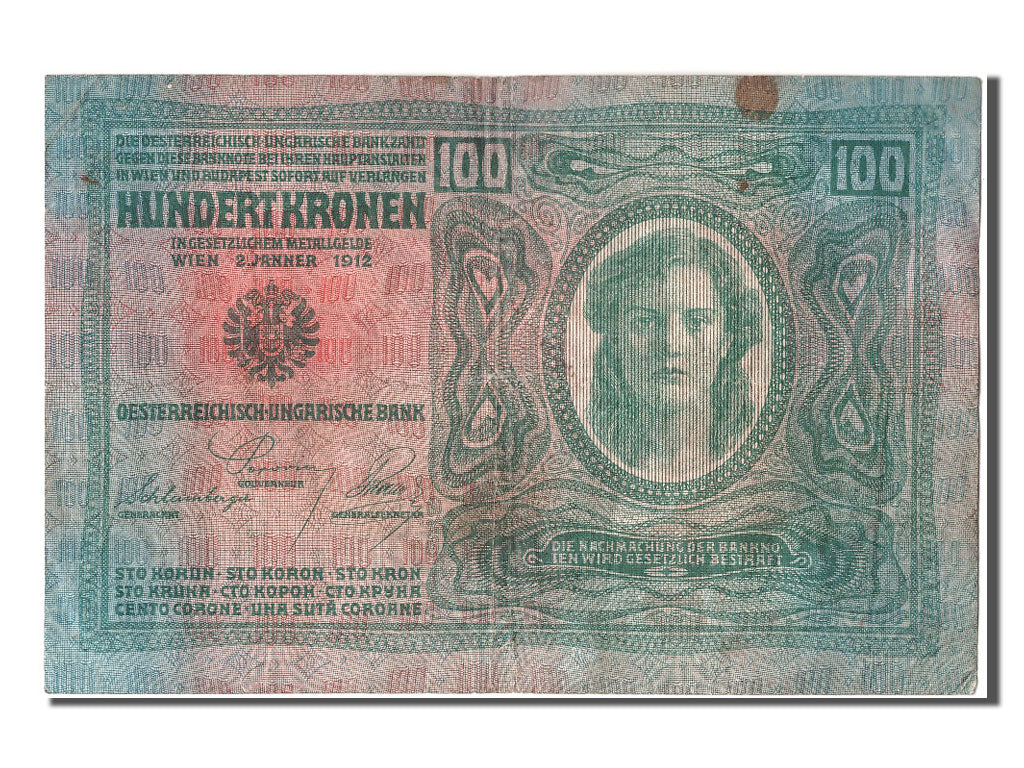 Billete, 100 Kronen, Austria, MBC