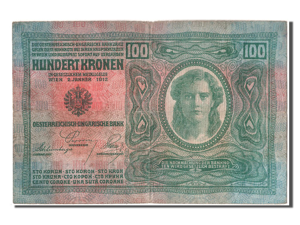 Austria, 100 Kronen, KM #56, AU(50-53), 3565 88848