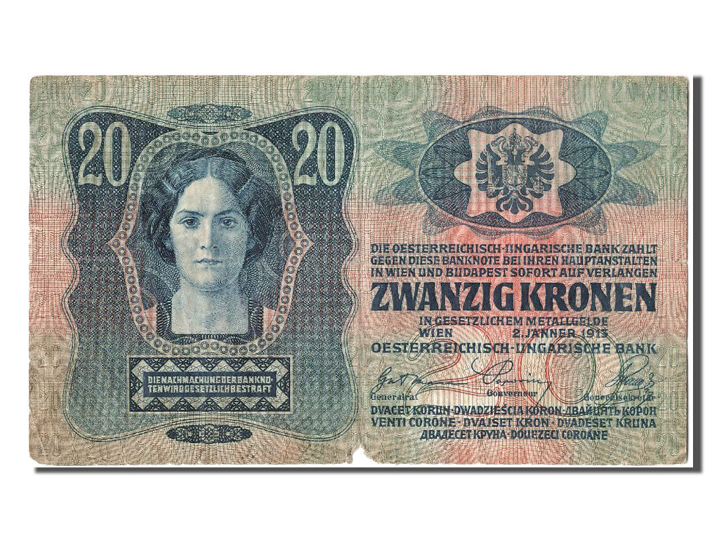 Austria, 20 Kronen, 1913, KM #13, 1913-01-02, VF(20-25), 475929 2212