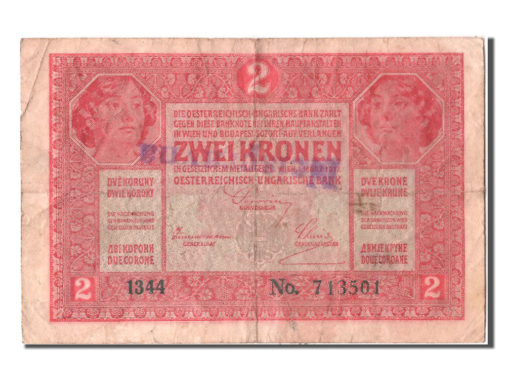 Banconote, Austria, 2 Kronen, 1917, 1917-03-01, MB+