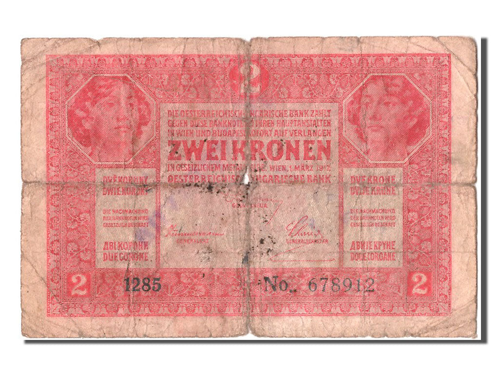 Banknote, Austria, 2 Kronen, 1917, 1917-03-01, VG(8-10)