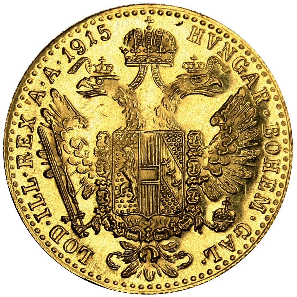 AUSTRIA, Ducat, 1915, KM #2267, MS(60-62), Gold, 3.52