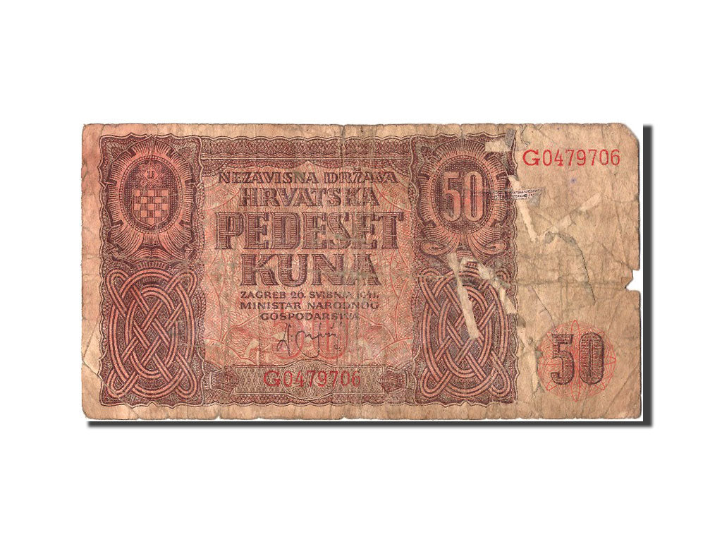 Croatia, 50 Kuna, 1941, KM #1a, 1941-05-26, VG(8-10), G0479706