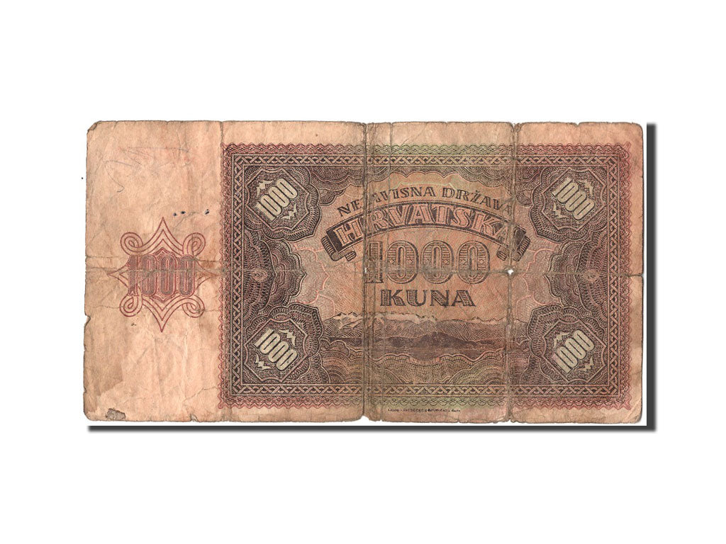 Croatia, 1000 Kuna, 1941, KM #4a, 1941-05-26, VG(8-10), Q0402422