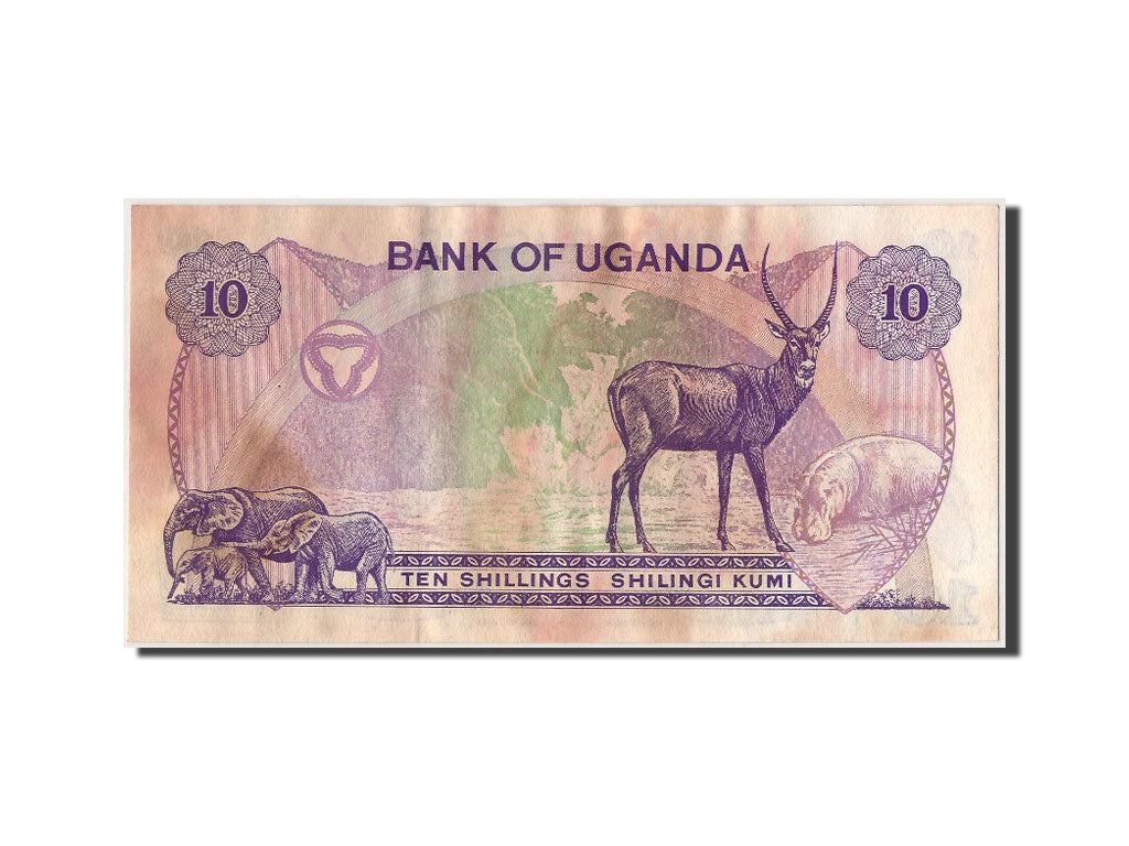 Banknote, Uganda, 10 Shillings, 1982, EF(40-45)