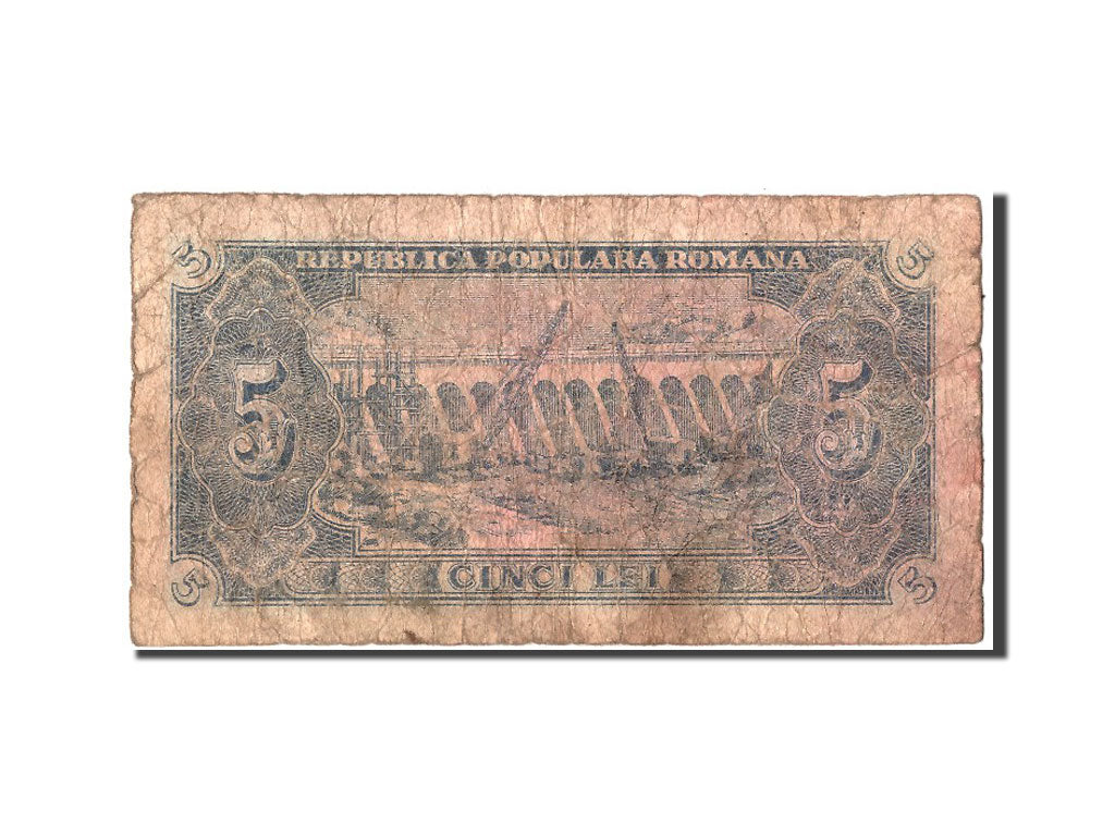 Romania, 5 Lei, 1952, KM #83b, F(12-15), e33 926651