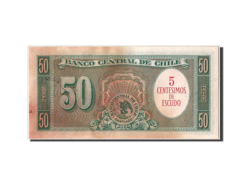Banconote, Cile, 5 Centesimos on 50 Pesos, SPL-