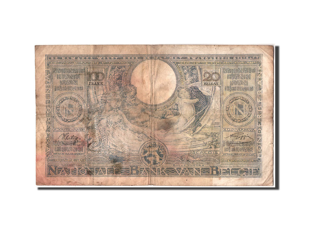 Banknote, Belgium, 100 Francs-20 Belgas, 1941, 1941-08-28, F(12-15)