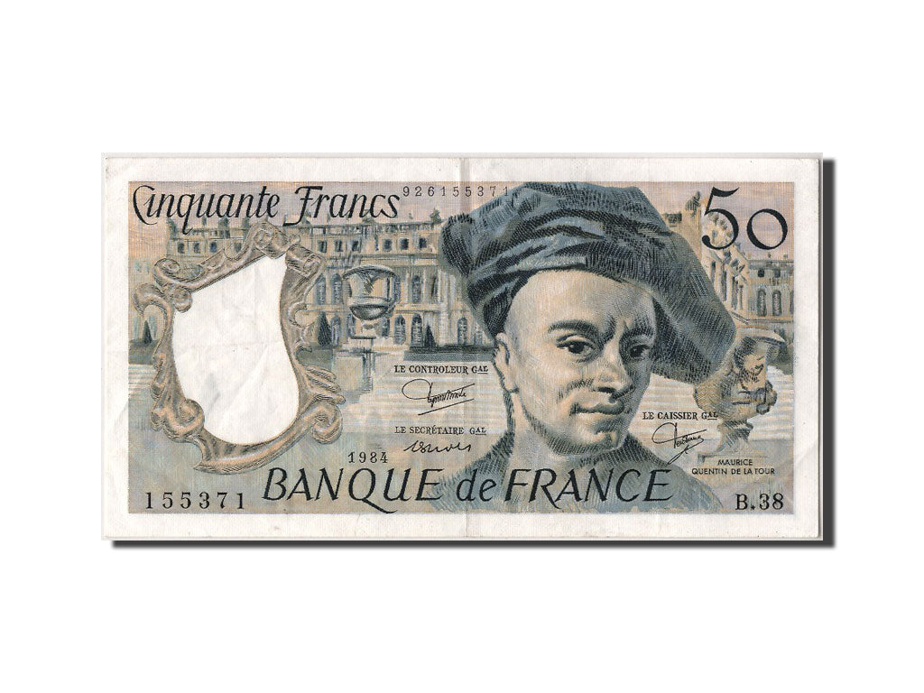 France, 50 Francs, 50 F 1976-1992 ''Quentin de La Tour'', 1984, KM #152b,...