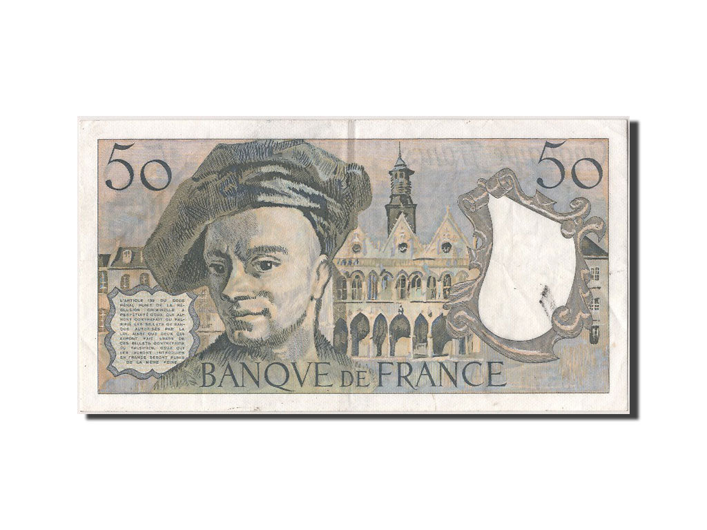 France, 50 Francs, 50 F 1976-1992 ''Quentin de La Tour'', 1984, KM #152b,...