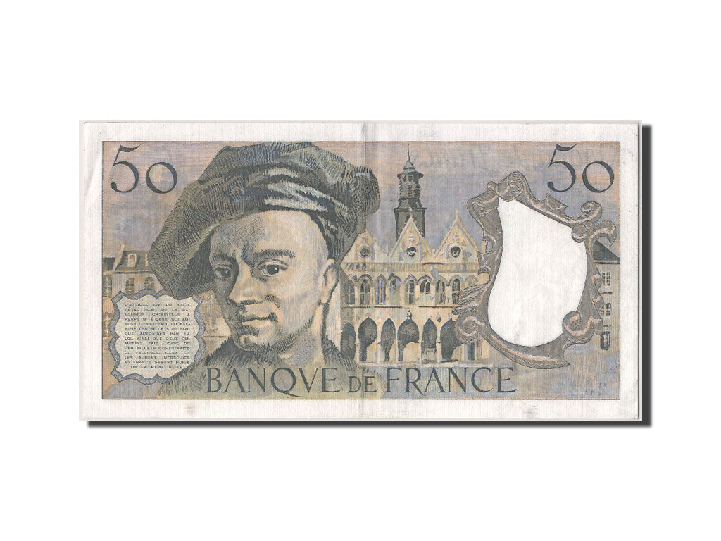 Banknot, Francja, 50 Francs, Quentin de La Tour, 1984, AU(50-53), Fayette:67.10