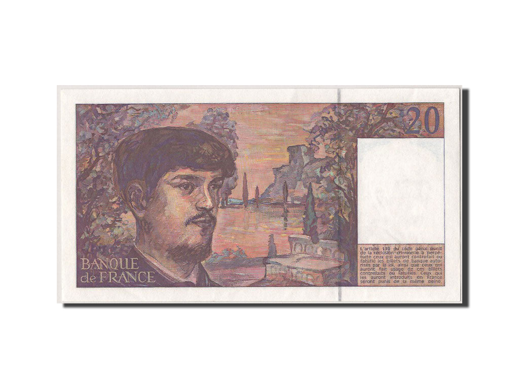 France, 20 Francs, 20 F 1980-1997 ''Debussy'', 1993, KM #151f, UNC(63), E.040,..