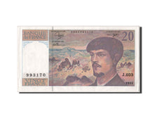 France, 20 Francs, 20 F 1980-1997 ''Debussy'', 1991, KM #151e, UNC(65-70),...