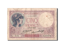 Geldschein, Frankreich, 5 Francs, 5 F 1917-1940 ''Violet'', 1928, 1928-11-27