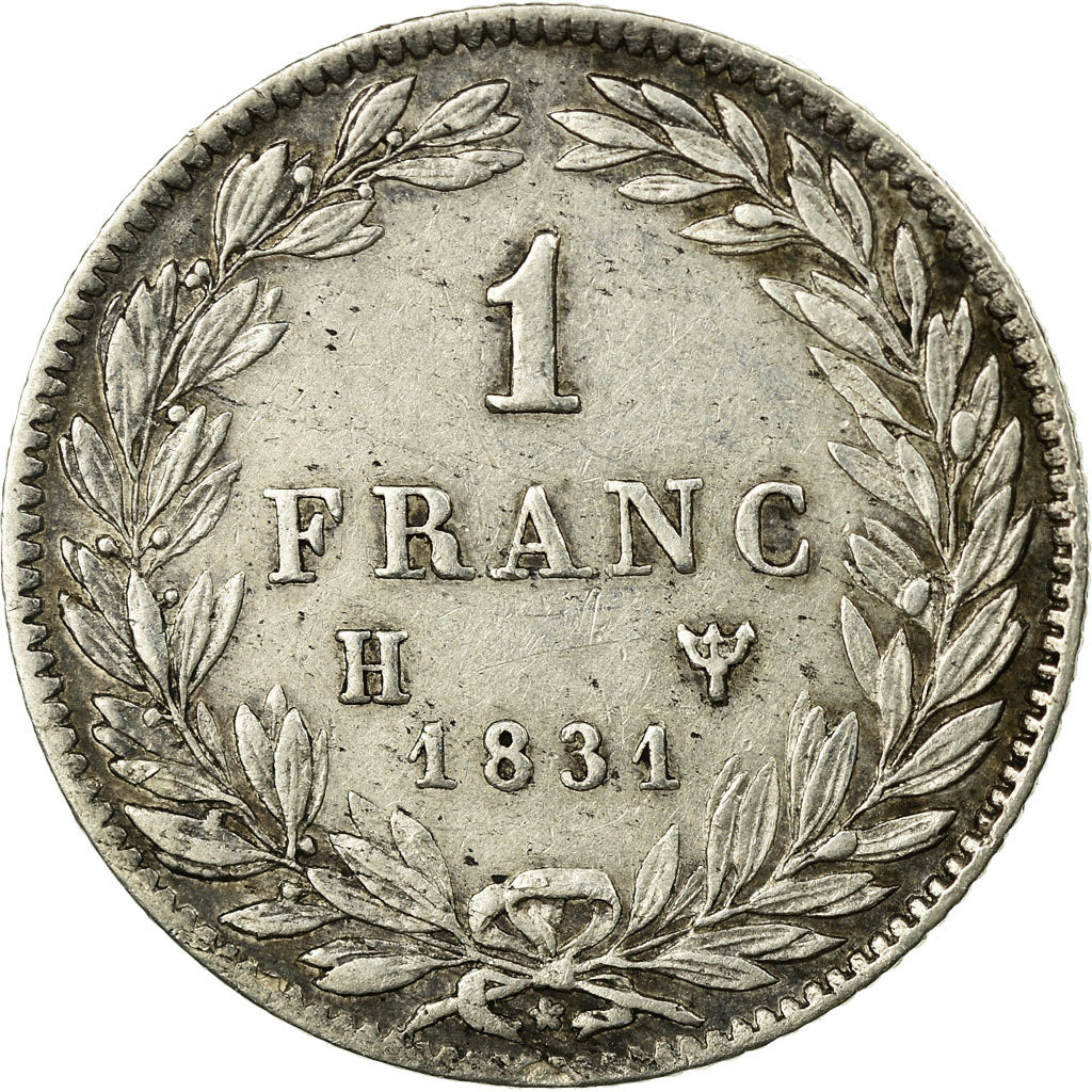 Coin, France, Louis-Philippe, Franc, 1831, La Rochelle, AU(50-53), Silver
