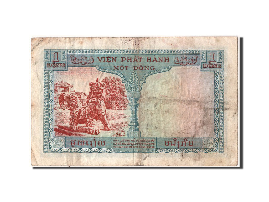 French Indo-China, 1 Piastre = 1 Dong, KM #105, VF(30-35), H2 25963
