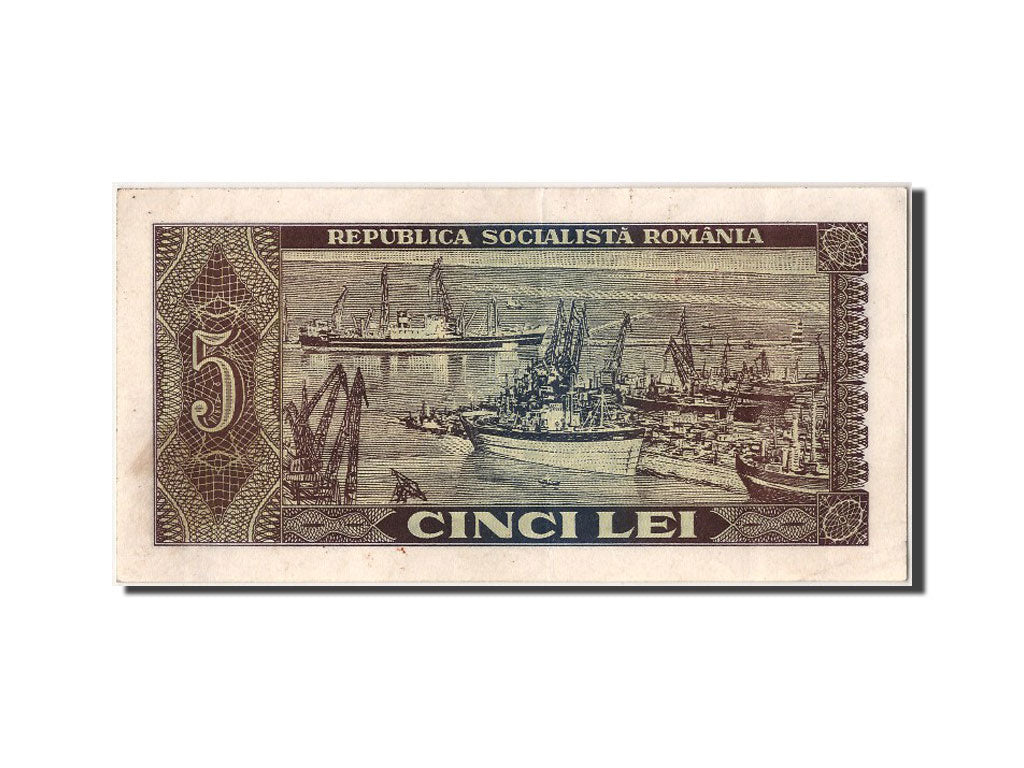 Romania, 5 Lei, 1966, KM #93a, AU(55-58), C.0023 78186