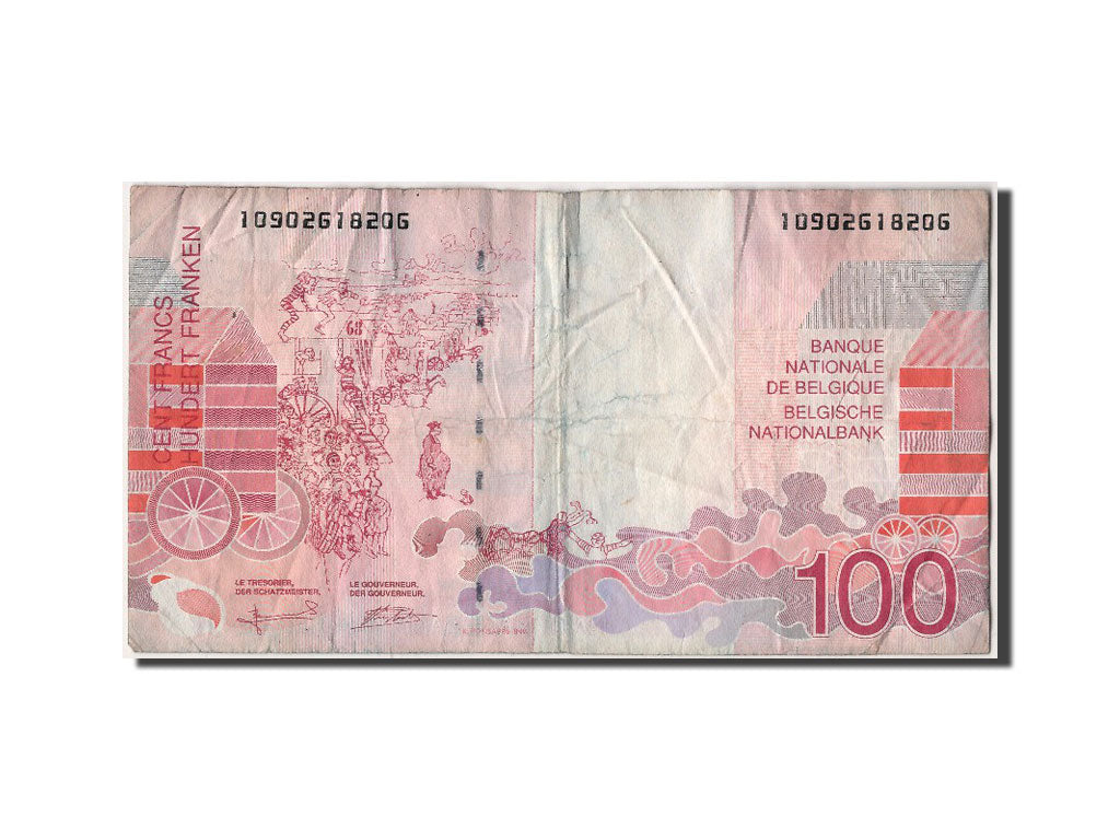Billete, 100 Francs, Bélgica, BC+