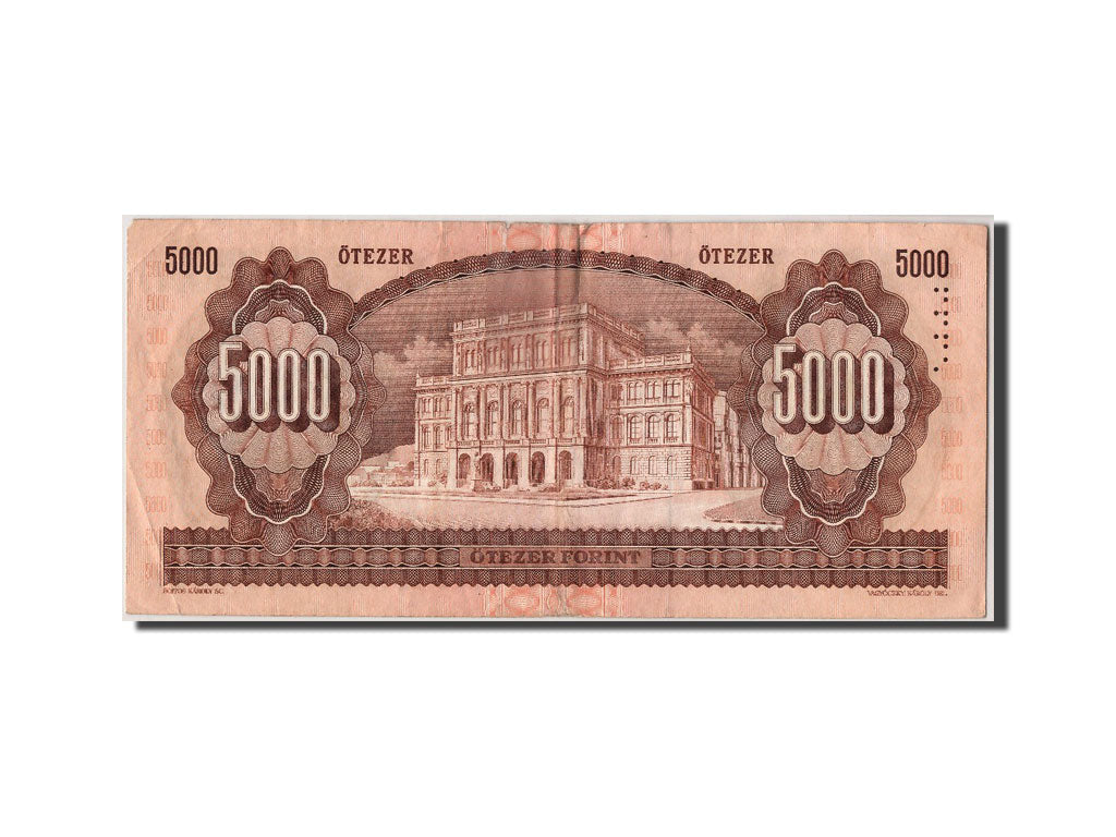 Ungheria, 5000 Forint, 1990, 1990-07-31, BB+