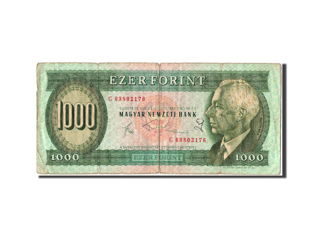 Hungary, 1000 Forint, 1983, KM #173b, 1983-11-10, VF(30-35), C63802176