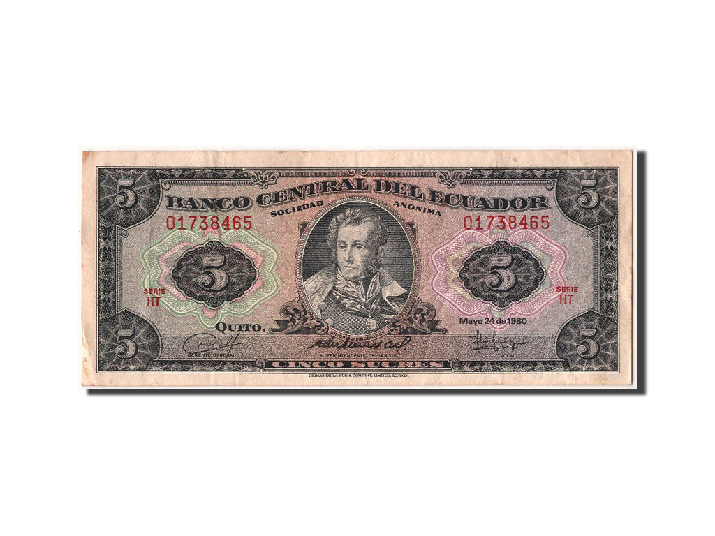 Banknote, Ecuador, 10 Sucres, 1980, 1980-05-24, EF(40-45)