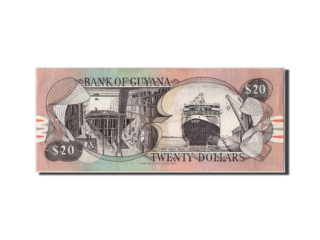 Guyana, 20 Dollars, KM #27, UNC(63), A/75 633897
