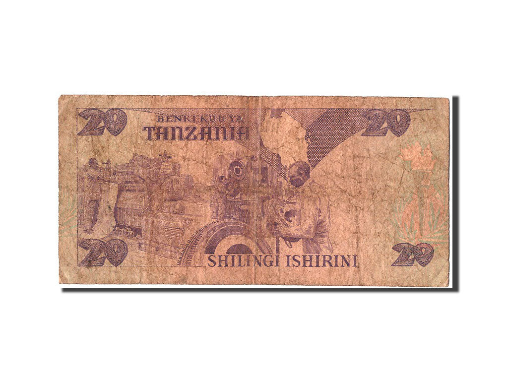 Billete, 20 Shilingi, Tanzania, RC