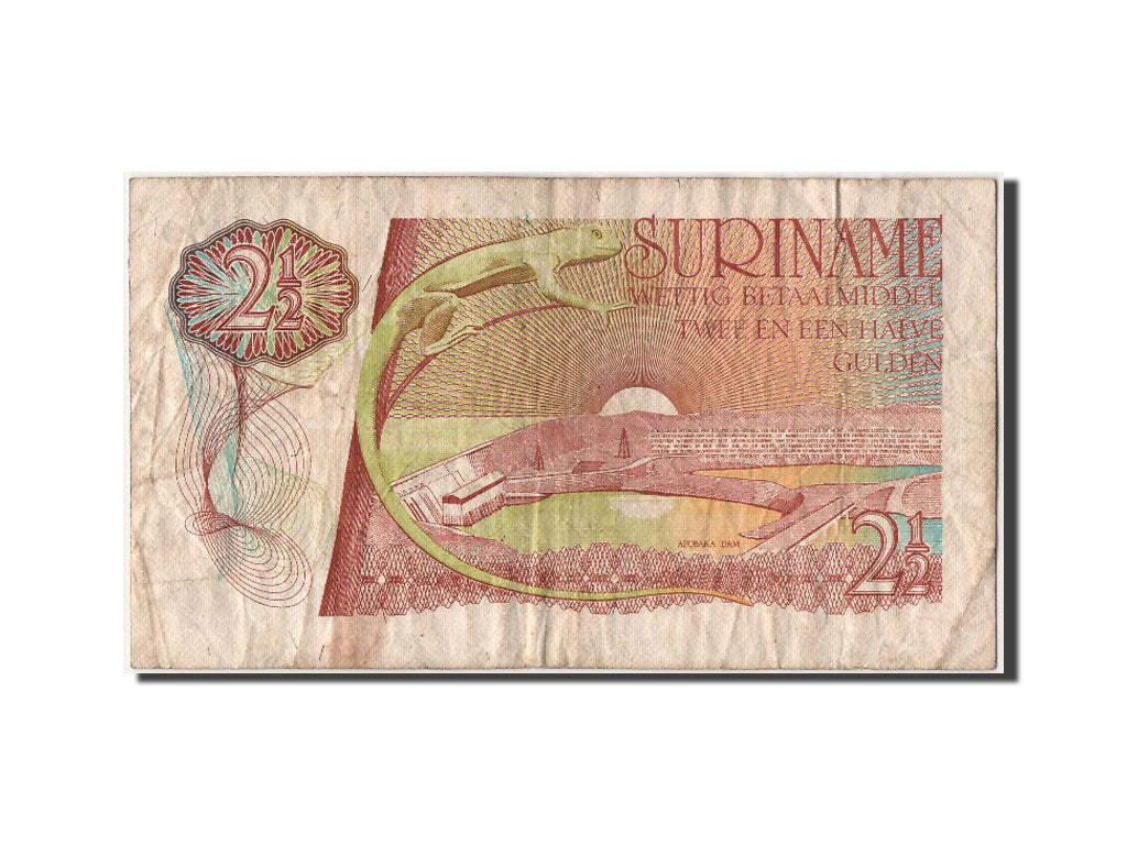 Suriname, 2 1/2 Gulden, 1960, KM #118b, 1960-04-08, VF(30-35), U/3 055825