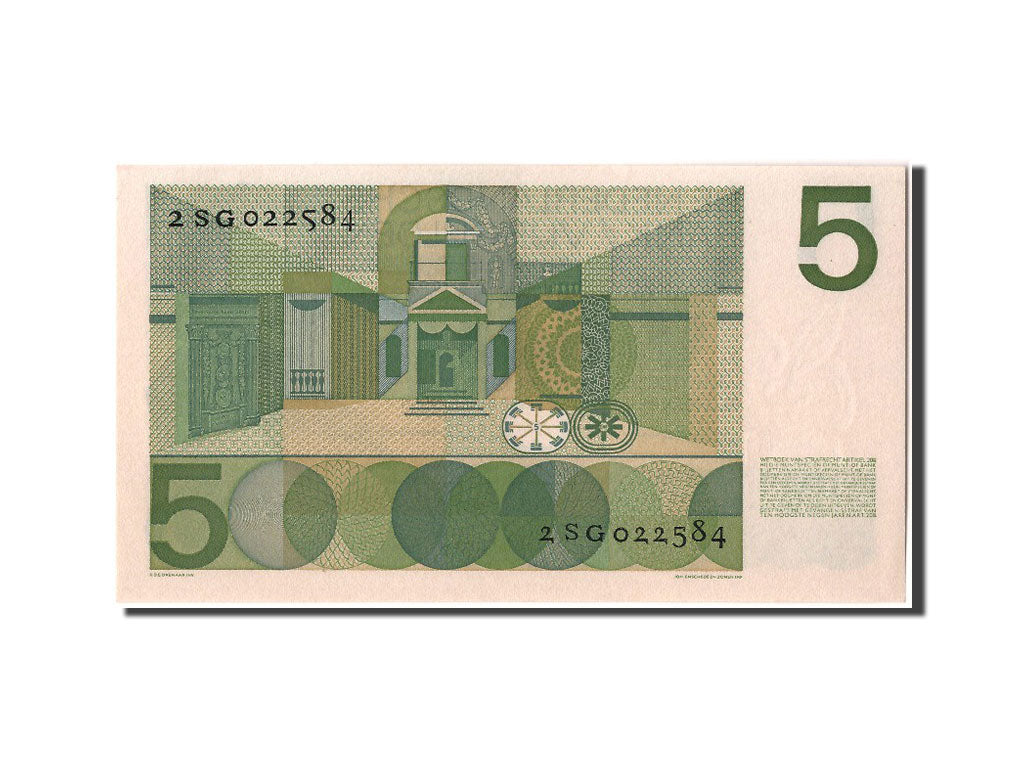 Banknote, Netherlands, 5 Gulden, 1966, 1966-04-26, UNC(65-70)