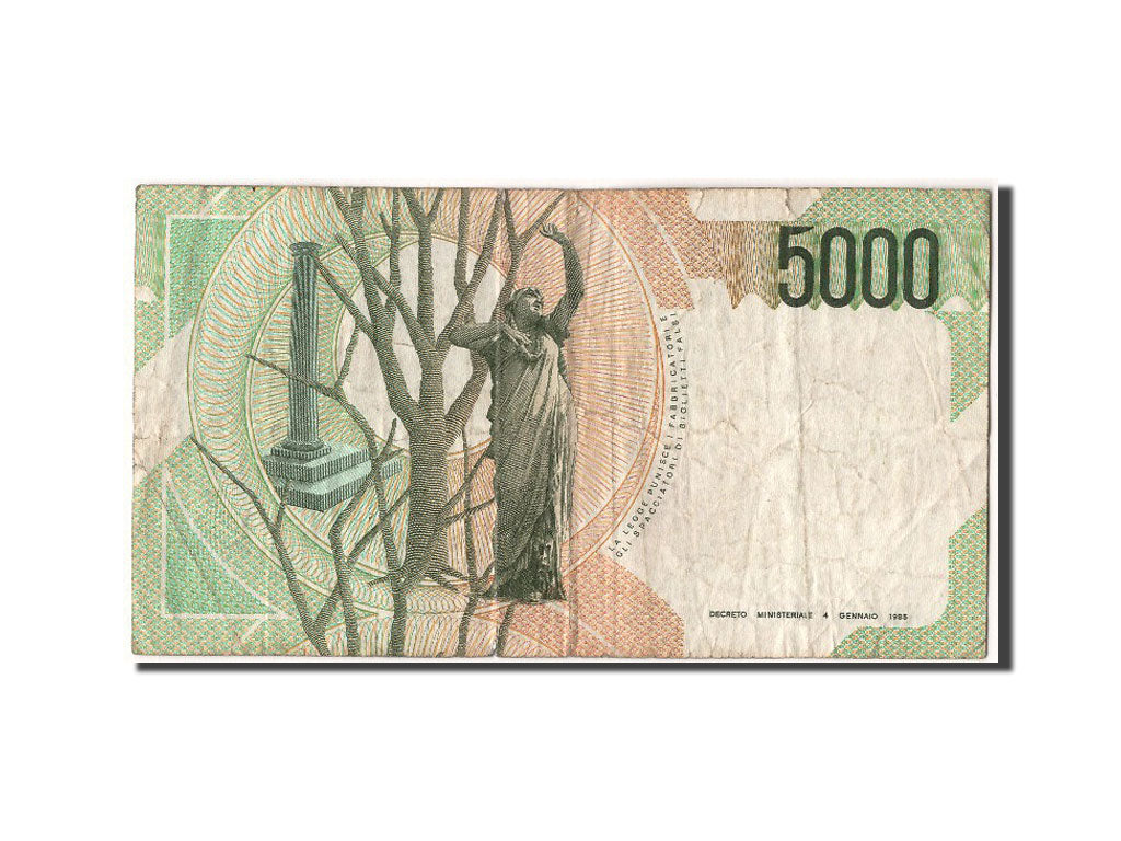 Banknote, Italy, 5000 Lire, 1985, 1985-01-04, VF(20-25)