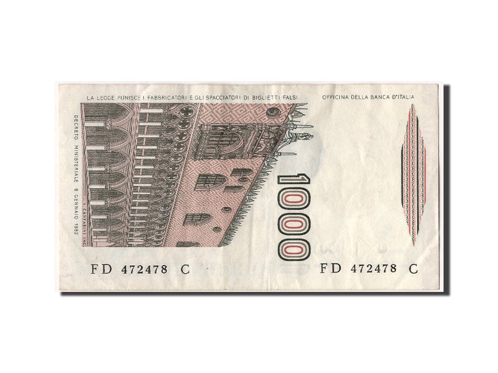 Geldschein, Italien, 1000 Lire, SS