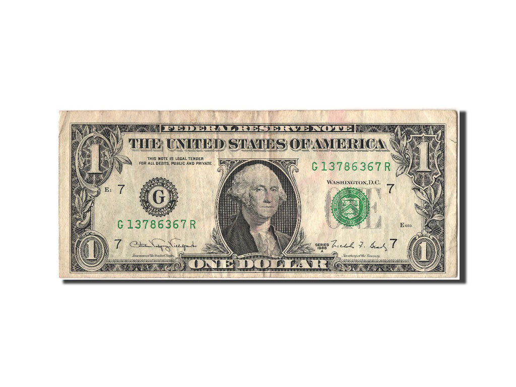 Etats-Unis, 1 Dollar Federal Reserve Note type Washington, 1988A, Chicago
