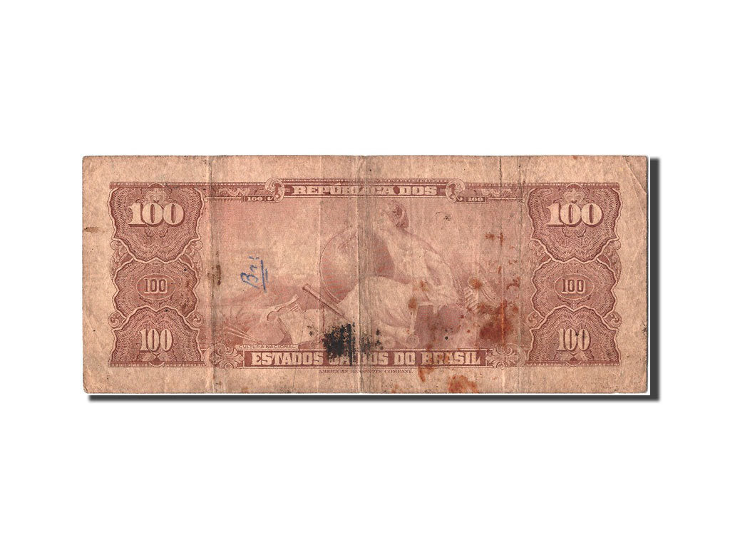 Banknote, Brazil, 100 Cruzeiros, F(12-15)