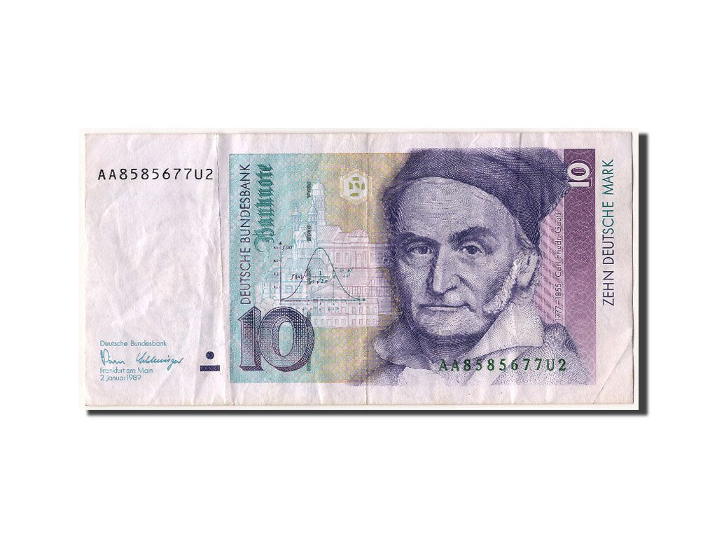 Allemagne, 10 Deutsche Mark type Carl Friedr. Gauss