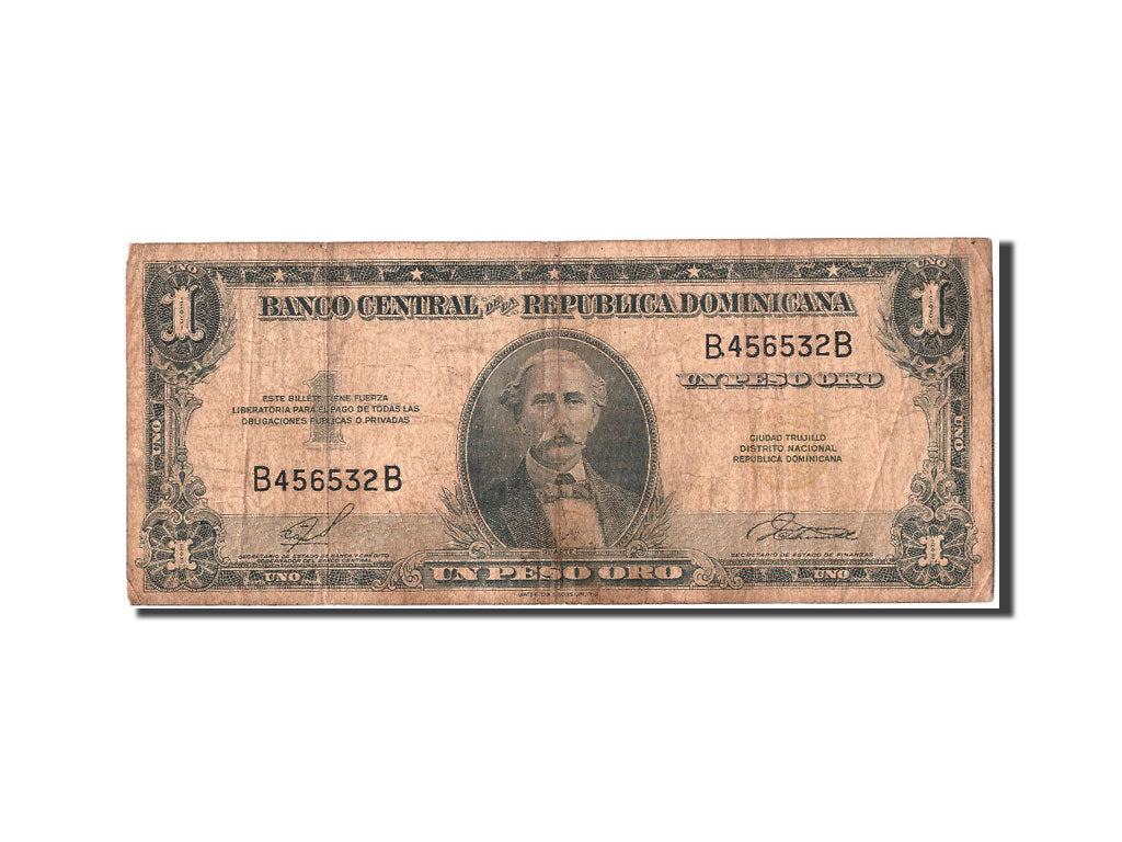 Dominican Republic, 1 Peso Oro, KM #80, VF(20-25), B456532B