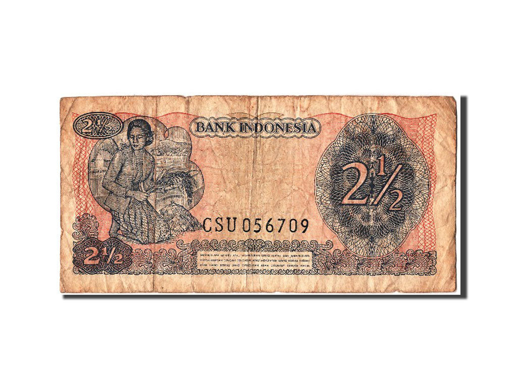 Banconote, Indonesia, 2 1/2 Rupiah, 1968, MB