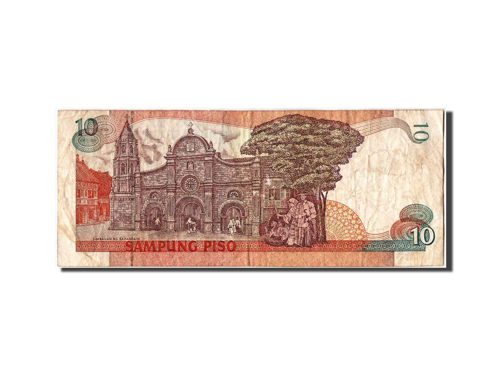 Banknot, Filipiny, 10 Piso, VF(20-25)