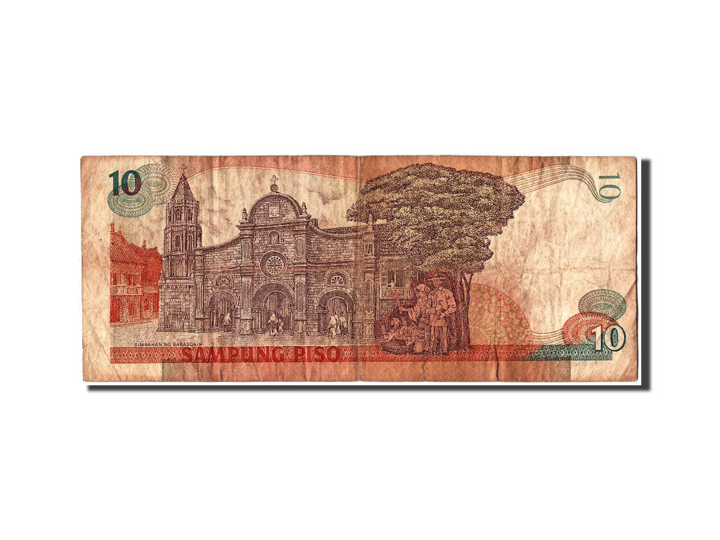 Banknote, Philippines, 10 Piso, VF(20-25)