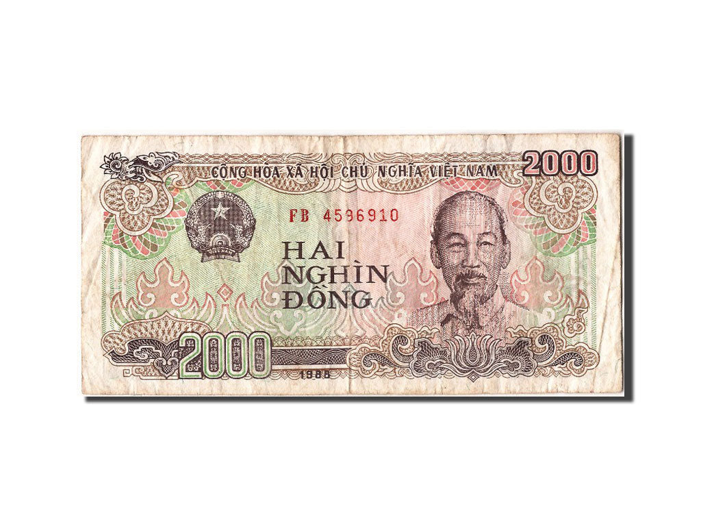 Banknot, Wiet Nam, 2000 Dông, 1988, VF(30-35)