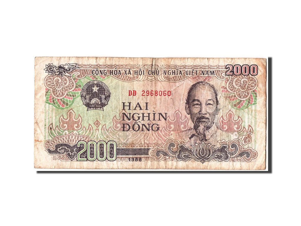 Banknot, Wiet Nam, 2000 Dông, 1988, VF(20-25)