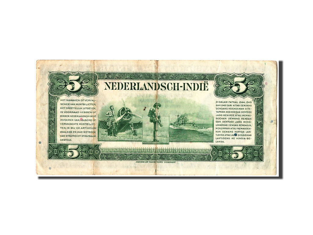Indes Néerlandaises, 5 Gulden type Wilhelmina