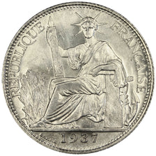 Indochine, 20 Cent, 1937, Paris, MS(60-62), Silver, Lecompte #236, 5.45